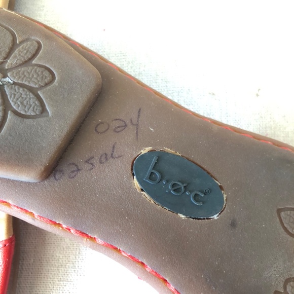 Red leather Born flip flops 6 - Picture 5 of 6